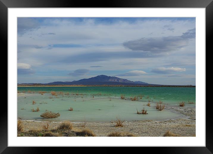 Crystal reservoir, Nevada Framed Mounted Print by Claudio Del Luongo