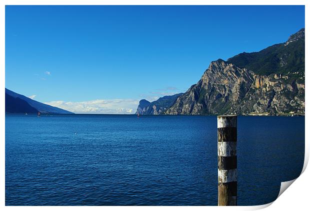 Lake Garda near Riva, Italy Print by Claudio Del Luongo