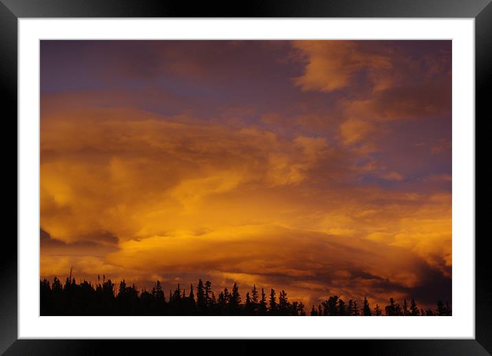 Powerful evening clouds, Colorado Framed Mounted Print by Claudio Del Luongo