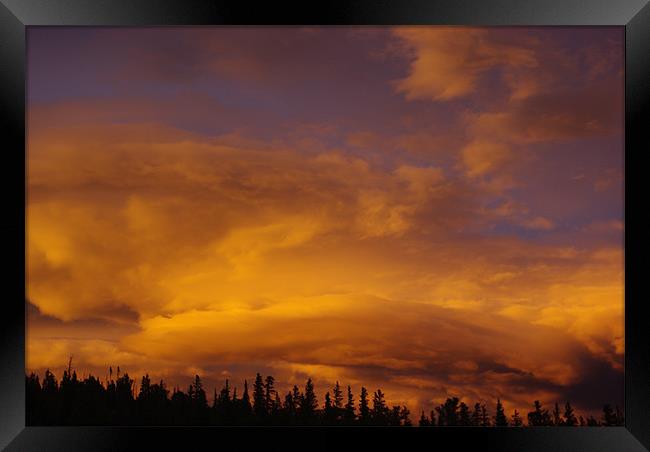 Powerful evening clouds, Colorado Framed Print by Claudio Del Luongo