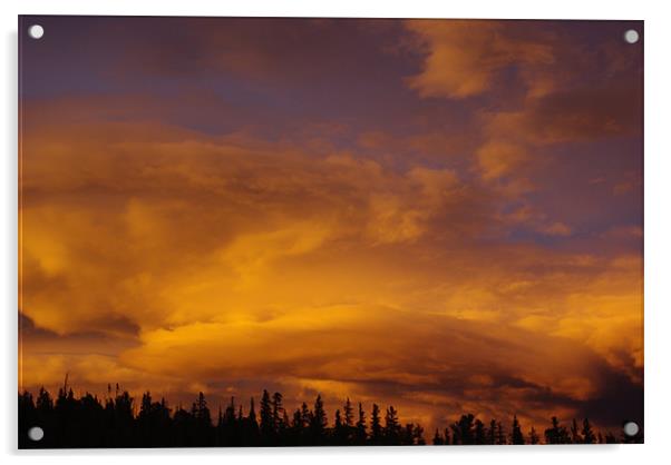 Powerful evening clouds, Colorado Acrylic by Claudio Del Luongo