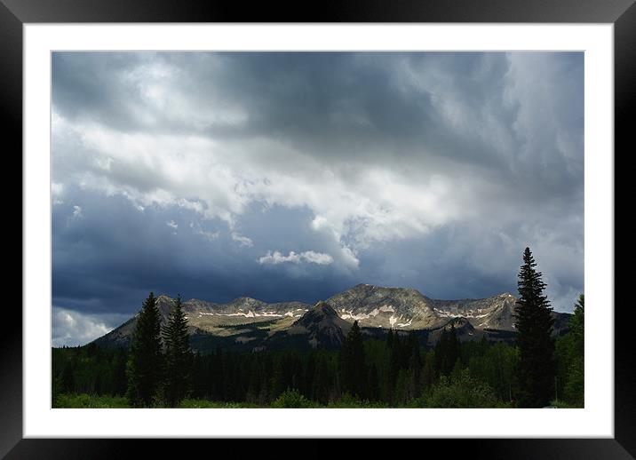 Light contrasts on high Rocky peaks, Colorado Framed Mounted Print by Claudio Del Luongo