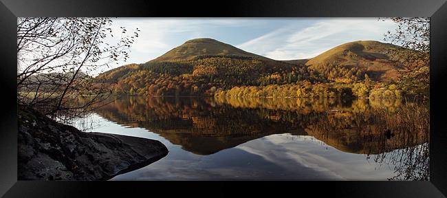 Loweswater Gold Framed Print by Cheryl Quine