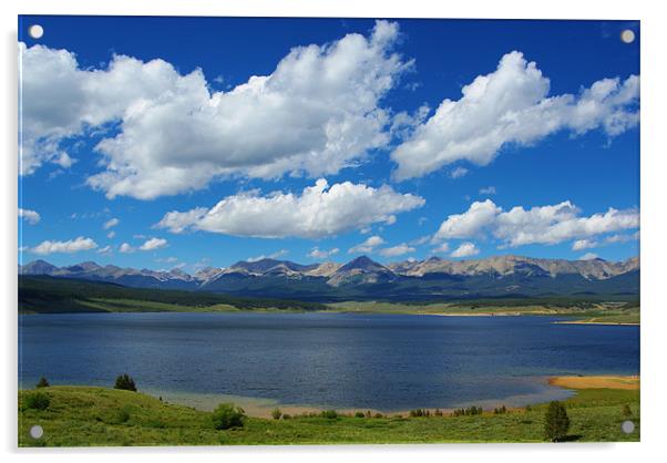 View of Taylor Park Reservoir with Rocky Mountains Acrylic by Claudio Del Luongo