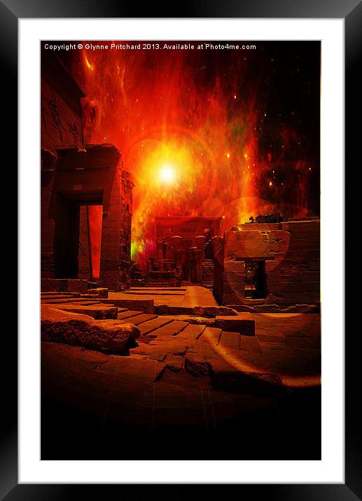 Philae Temple - Revisited. Framed Mounted Print by Glynne Pritchard