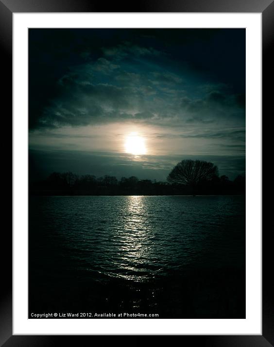 Flooded Sunset Framed Mounted Print by Liz Ward