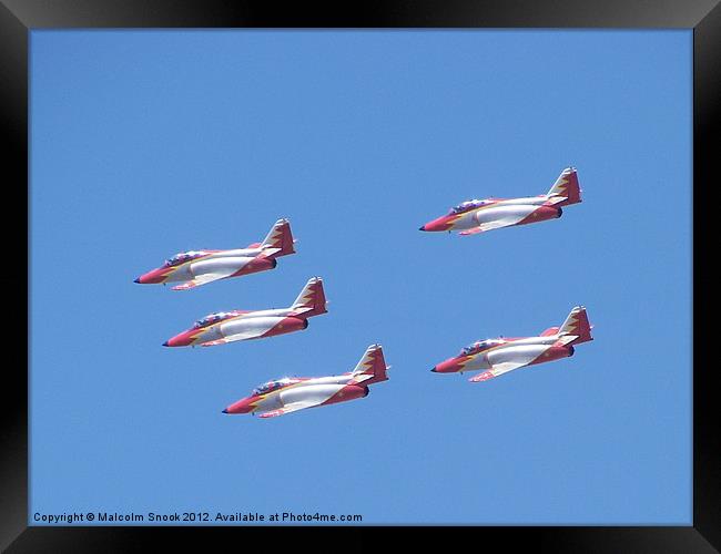 Top Gun in the air Framed Print by Malcolm Snook