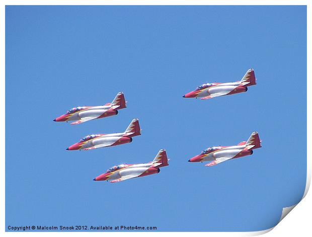 Top Gun in the air Print by Malcolm Snook