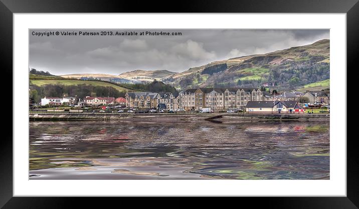 Seafront At Largs Framed Mounted Print by Valerie Paterson