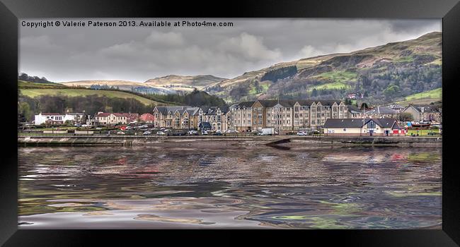 Seafront At Largs Framed Print by Valerie Paterson