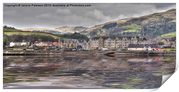 Seafront At Largs Print by Valerie Paterson