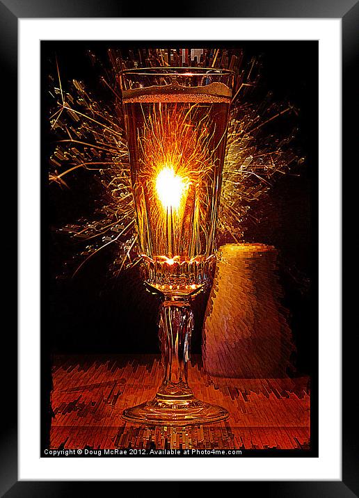 Champagne and Sparkles Framed Mounted Print by Doug McRae