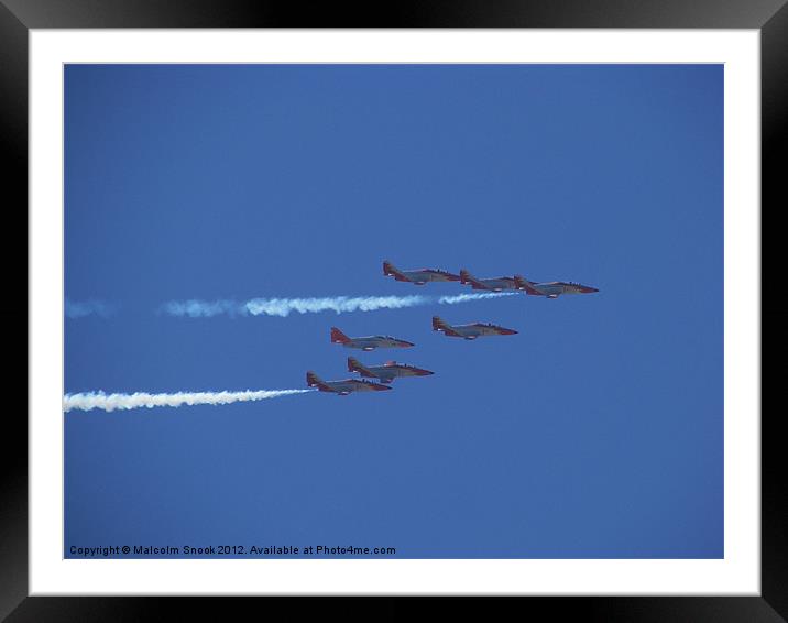 Fighter jets in close company Framed Mounted Print by Malcolm Snook