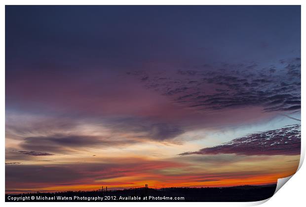Last 2012 Sunrise Print by Michael Waters Photography