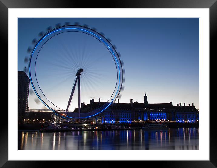 London Eye Framed Mounted Print by David Cane