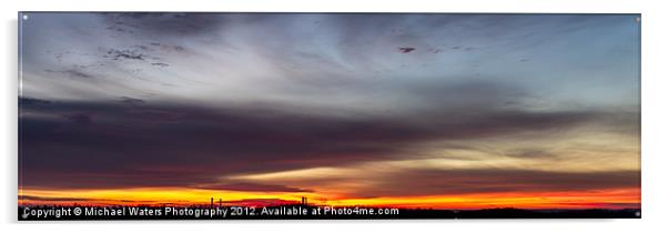 Last 2012 Sunrise Panoramic Acrylic by Michael Waters Photography