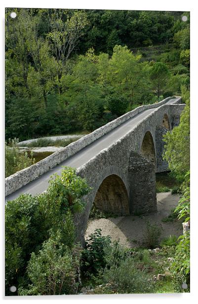 Le Pont des Camisards Acrylic by Jacqi Elmslie