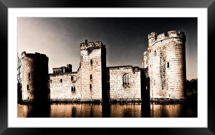 Spooky Castle Framed Mounted Print by steve weston