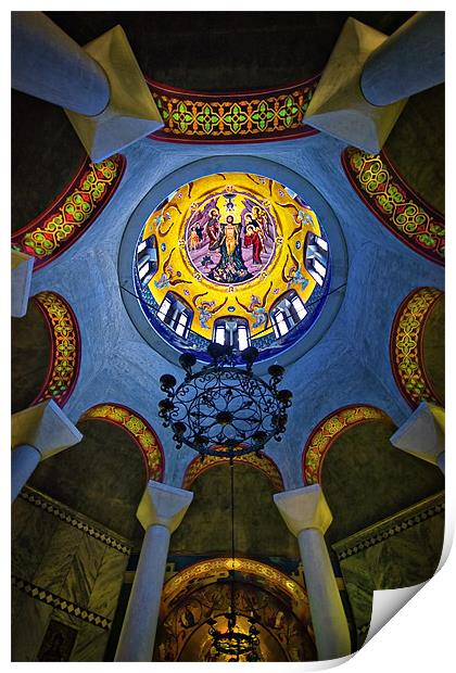 The baptistery of Lydia Print by meirion matthias