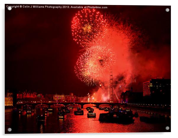Goodbye 2012 From London Acrylic by Colin Williams Photography