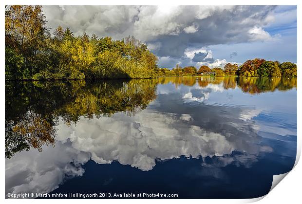 Willow Pits, Cloudy Reflections Print by mhfore Photography