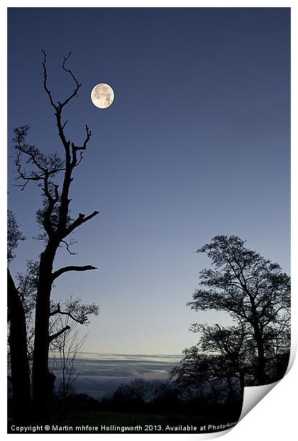 Autumn Moon Print by mhfore Photography