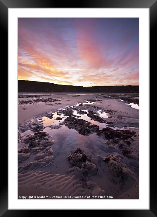 Sunrise on the beach Framed Mounted Print by Graham Custance