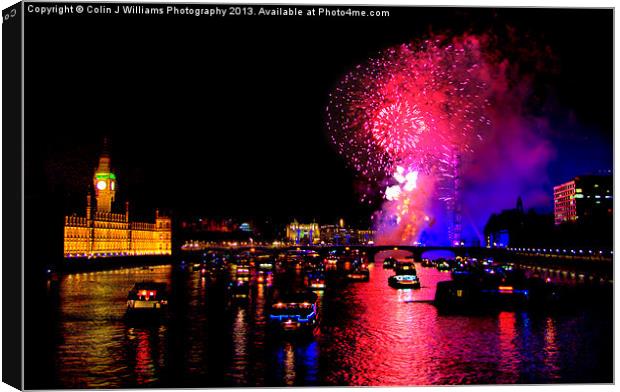 Goodbye 2012 From London 2 Canvas Print by Colin Williams Photography