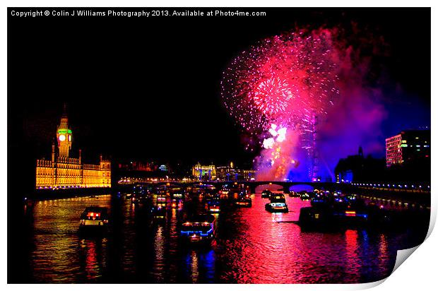 Goodbye 2012 From London 2 Print by Colin Williams Photography