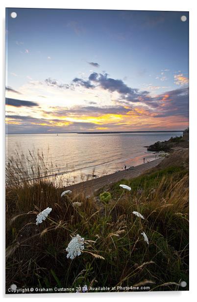 Isle of Wight, sunset Acrylic by Graham Custance