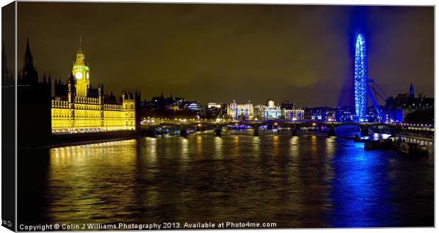 The London Skyline New Years Eve 2012 Canvas Print by Colin Williams Photography