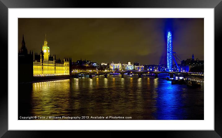 The London Skyline New Years Eve 2012 Framed Mounted Print by Colin Williams Photography