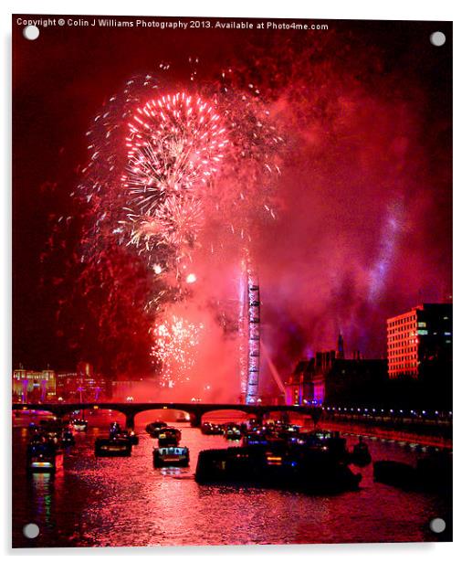 Goodbye 2012 From London 3 Acrylic by Colin Williams Photography