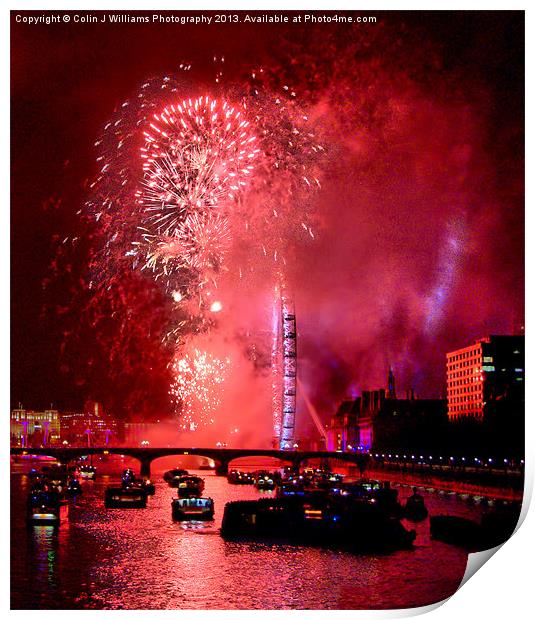 Goodbye 2012 From London 3 Print by Colin Williams Photography