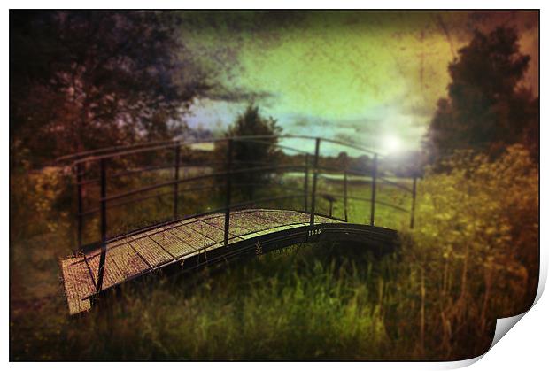 Bridge to the Meadow Print by Mike Sherman Photog