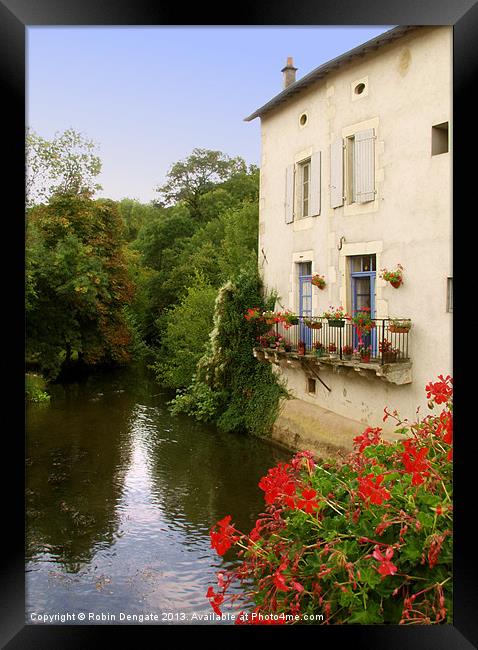 River Charente in Civray, France Framed Print by Robin Dengate