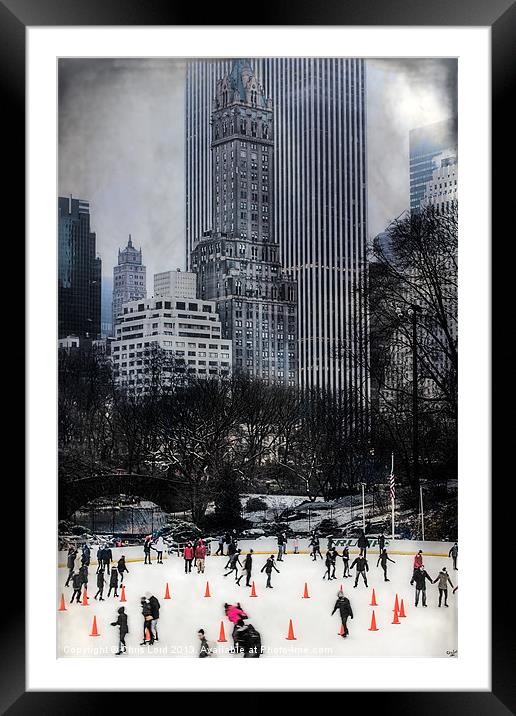 Skating In Gotham Framed Mounted Print by Chris Lord