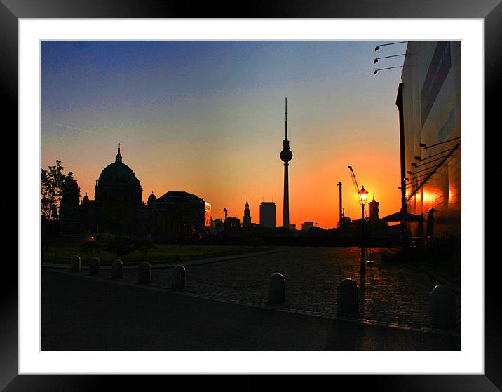Berlin at Dawn Framed Mounted Print by peter tachauer
