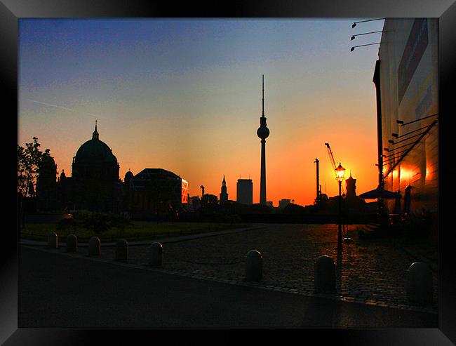 Berlin at Dawn Framed Print by peter tachauer