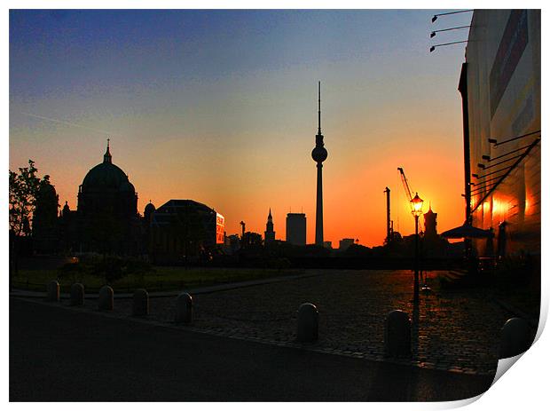 Berlin at Dawn Print by peter tachauer