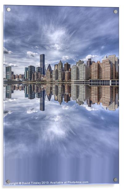 Manhattan Reflected Acrylic by David Tinsley