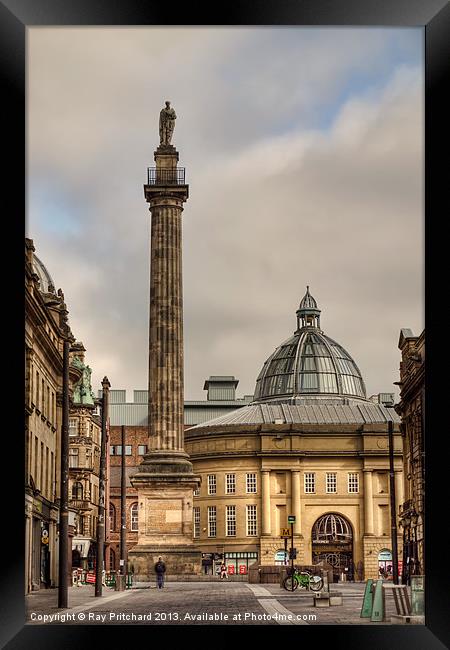 Greys Monument Newcastle Framed Print by Ray Pritchard