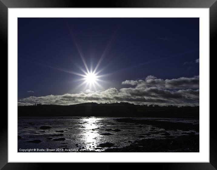 Sunburst at Blackness Beach Framed Mounted Print by Buster Brown