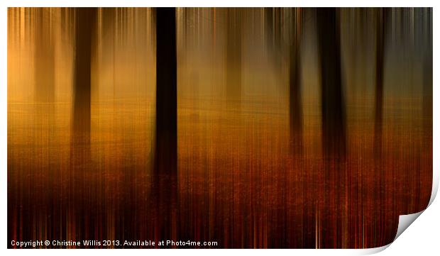 Woodland Abstract Print by Christine Johnson
