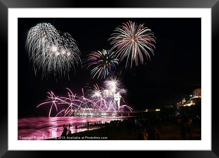 Cromer Fireworks 1 Framed Mounted Print by Mark Bunning