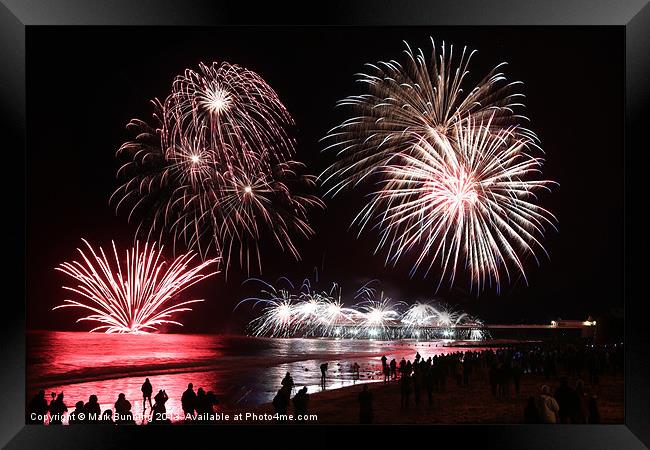 Cromer Fireworks wining entry 2013 Framed Print by Mark Bunning