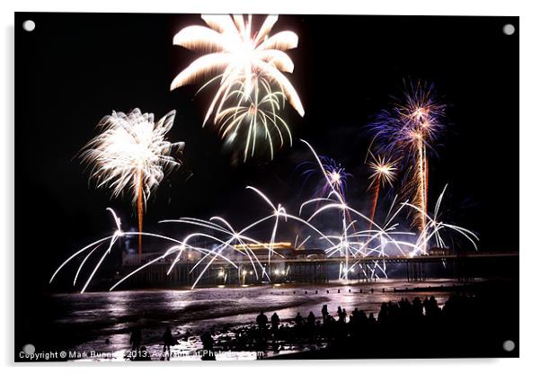 Cromer Fireworks 3 Acrylic by Mark Bunning