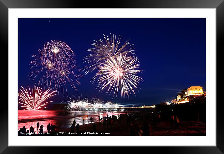 Cromer Fireworks 4 Framed Mounted Print by Mark Bunning