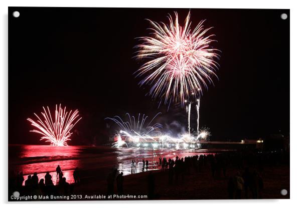 Cromer Fireworks 5 Acrylic by Mark Bunning