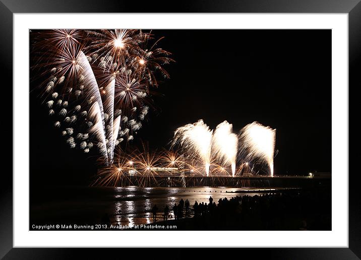 Cromer Fireworks 6 Framed Mounted Print by Mark Bunning